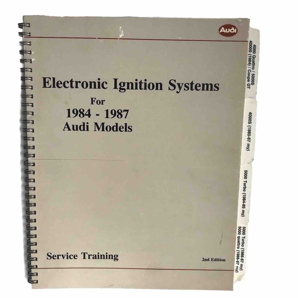 Audi 1984-1987 Electronic Ignition Systems Service Training Manual Book 2nd Ed